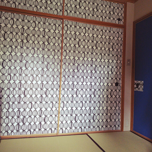nyankonecoの-和室を洋室にリフォーム おしゃれ 北欧 ふすま紙 襖紙 張り替え 110cm×200cm Plune.modeの家具・インテリア写真