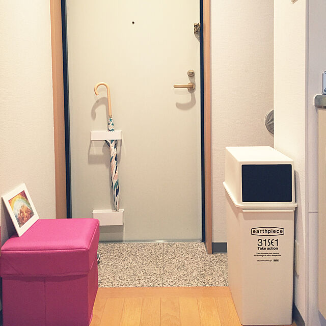 ate_yumiのオリジナル-日本製earthpieceゴミ箱フロントオープンダストボックス深型 アースピースごみ箱（茶 210177）の家具・インテリア写真