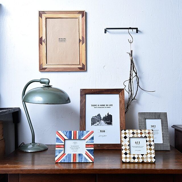 roccaの六家-IZ46130S★ボーン フォトフレーム SCENERY FRAME イギリス ユニオンジャック 額縁 国旗 写真立て バッファロー 骨 ディスプレイ ギフトの家具・インテリア写真