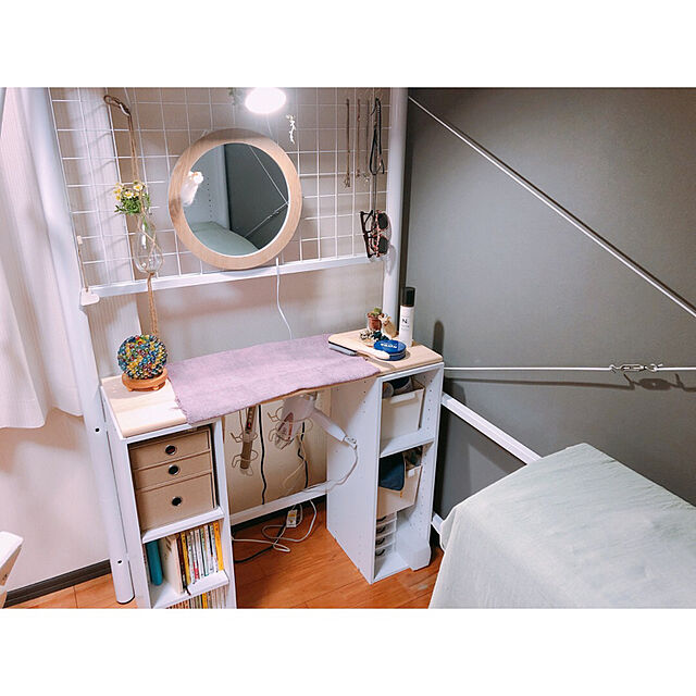 namami_826のニトリ-カラーボックスカラボ スリムＡ４-２段(DBR) の家具・インテリア写真