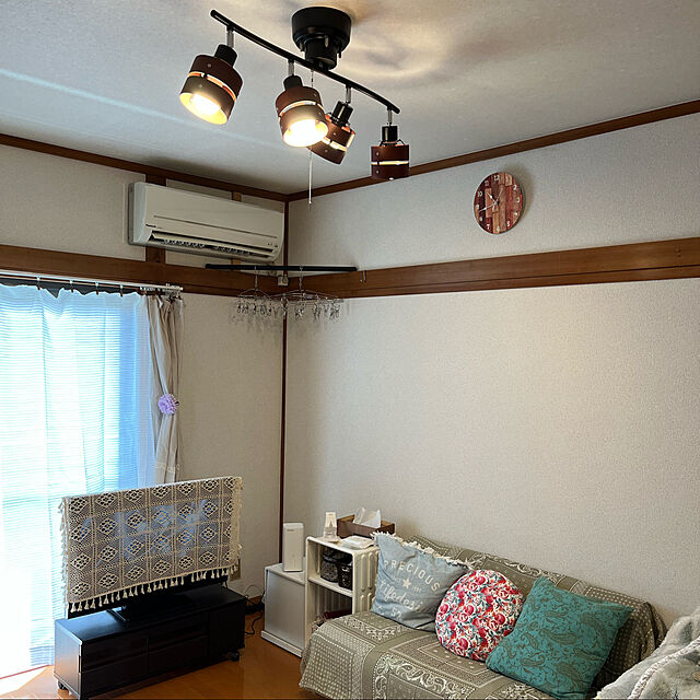 harunaの日昇-BELLED シーリングライト 4灯 レダ プルスイッチ付き 6畳 木製シェード 照明 天井 おしゃれ ブラウン BBS-049(BR)の家具・インテリア写真
