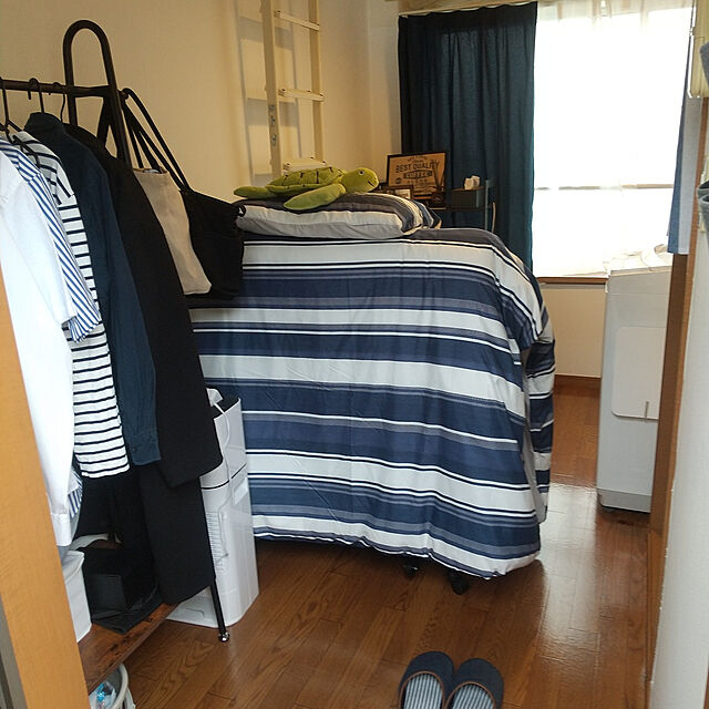 TORIGAI_2023.04のニトリ-すぐに使える寝具６点セット シングル(BD/GY S S2201) の家具・インテリア写真