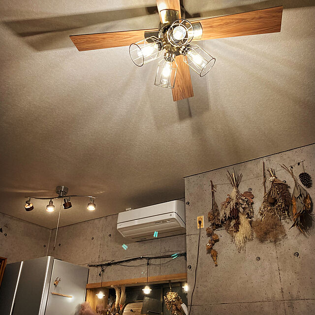 onokenkoのLife on Products-シーリングライト シーリングファン 4灯 LED対応 JE-CF003 天井照明 フィラメント電球付き ジャヴァロエルフ リモコン付 サーキュレーターの家具・インテリア写真