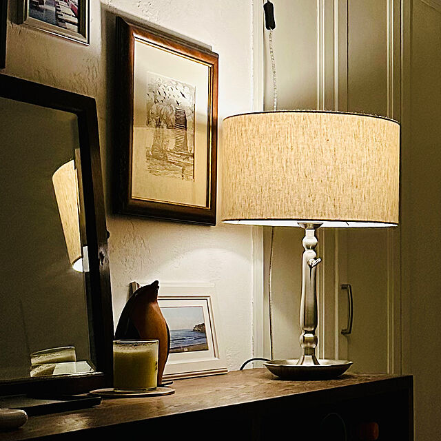shijiminのランプ・シェード(lamp-shade)-ランプ・シェード(lamp-shade) ホルダー式 交換用ランプシェード H-35352 綿麻象牙色 下部直径35cmの家具・インテリア写真
