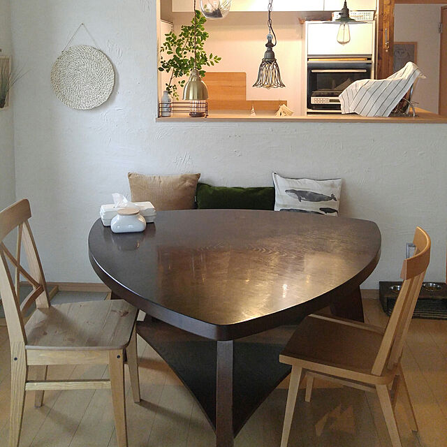 l..tomesanの-ダイニング テーブル 4点セット ベンチタイプ 135　omusuの家具・インテリア写真