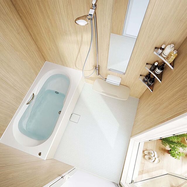 dreamotasukeの-システムバスルーム アライズ Ｍタイプ 1620(1.25坪)サイズ アクセント張りB面 LIXIL リクシル 戸建用 ユニットバス 住宅 浴槽 浴室 お風呂 リフォームの家具・インテリア写真