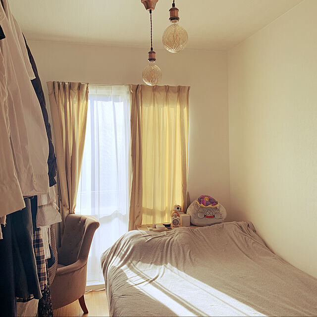mame_soharaのニトリ-ダブル脚付きすのこベッドセット(SRN WH/R03) の家具・インテリア写真