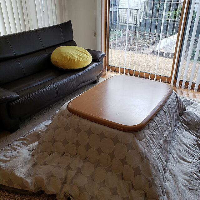 namiheiの-【タイムセール】【ふっくら】綿100%サークル織柄の撥水こたつ布団掛け敷きセットの家具・インテリア写真