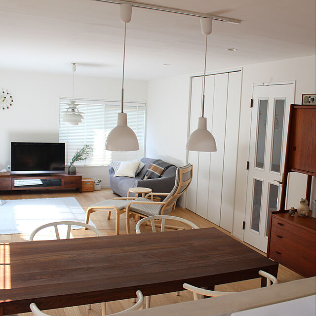 kasaのニトリ-アーム付きソファ用 ストレッチカバー(モク GY 3人掛け用) の家具・インテリア写真
