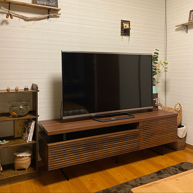meguko.ryanの関家具-関家具 【くらしと×RoomClip】Original TV board Symmetry160 （ウォールナット） 301350の家具・インテリア写真
