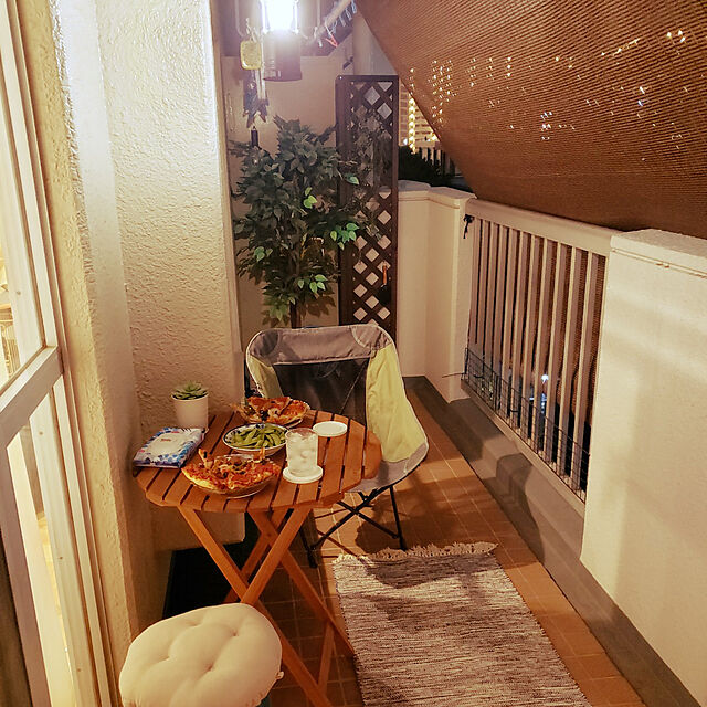 sanoaの-ドウシシャ（DOSHISHA） LUODA ムーンチェア DO-20DO06 椅子 イス アウトドア 折りたたみ メッシュ生地の家具・インテリア写真