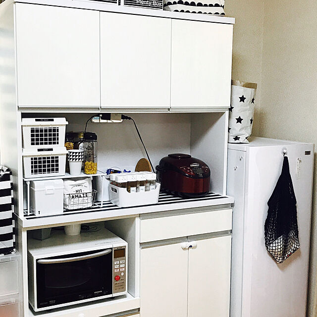 ao_615のKAGUCOCO-食器棚 レンジ台 キッチンボード レンジボード ナポリ90 完成品 幅88.8cm キッチン収納 日本製の家具・インテリア写真