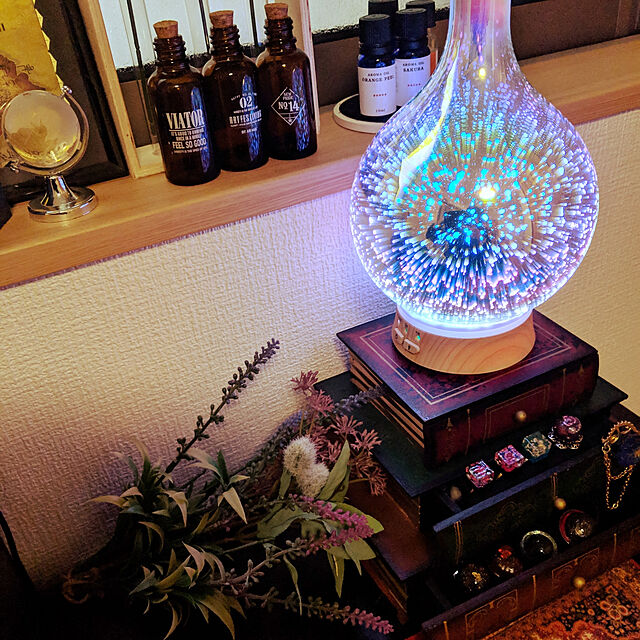 Yuu_178の-アロマディフューザー  加湿器 アロマ 卓上 超音波 おしゃれ LED ガラス テレワーク 誕生日 プレゼント シャイニングディフューザーの家具・インテリア写真