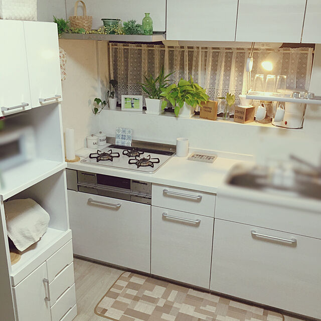 mommyのニトリ-拭けるキッチン用クッションフロアマット(PVC エンビコート2モザイク50X120) の家具・インテリア写真