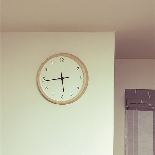 hanahanaの-壁掛け時計 電波時計 木製 日本製 加藤木工 KATOMOKU カトモク muku round wall clock 7 曲木時計 KM-60NRCの家具・インテリア写真