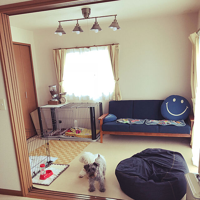 Cokiaのニトリ-遮光1級・遮熱・遮音カーテン(ダマスク ベージュ 100X200X2) 2枚 両開き の家具・インテリア写真