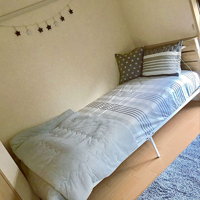 Oichanのニトリ-敷ふとんにも使えるボックスシーツ シングル(クロード S) の家具・インテリア写真