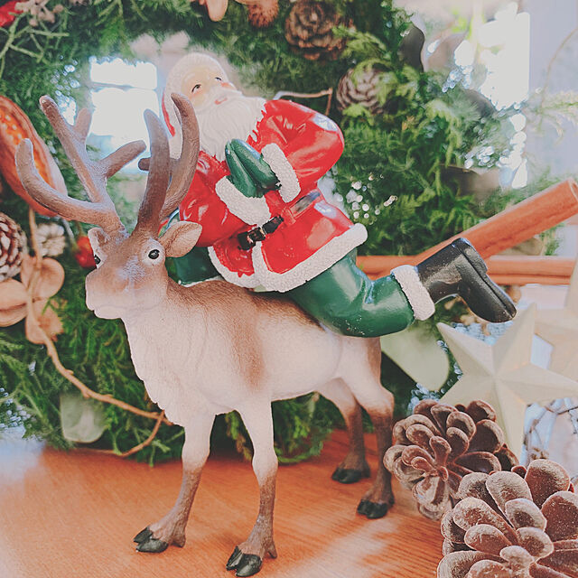 Llatte-usaの-ヨガをやるサンタさん ヨガサンタ クリスマス 飾り 置物 サンタクロース おもしろい グッズ サンタ ヨガ かわいいの家具・インテリア写真