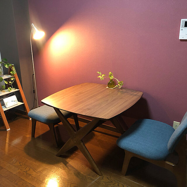 masaluuucaのニトリ-リビングダイニングテーブル(リラックスワイド90WN-MBR) の家具・インテリア写真