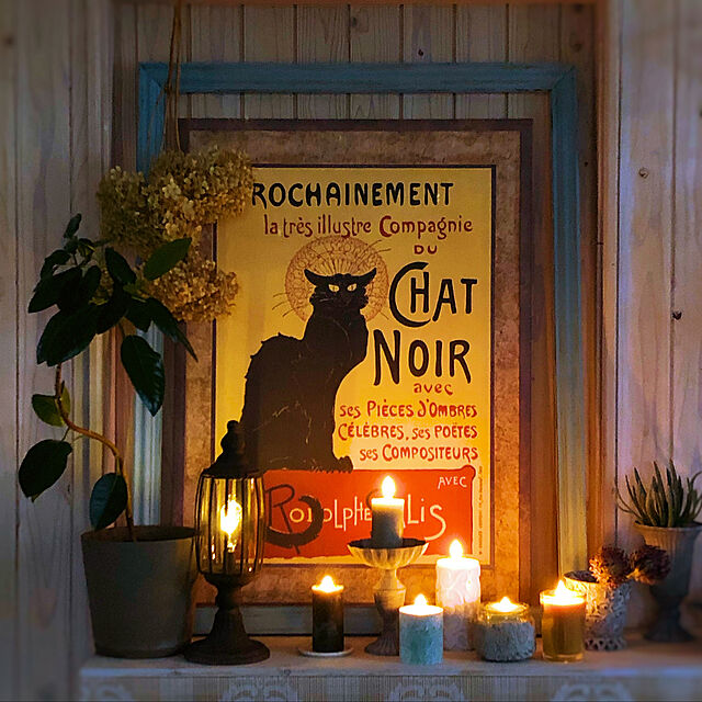 satochanの-ポスター 猫 I.F.I  ポスター 50×70 CHAT NOIR CR012 黒猫 インテリア イタリア製の家具・インテリア写真