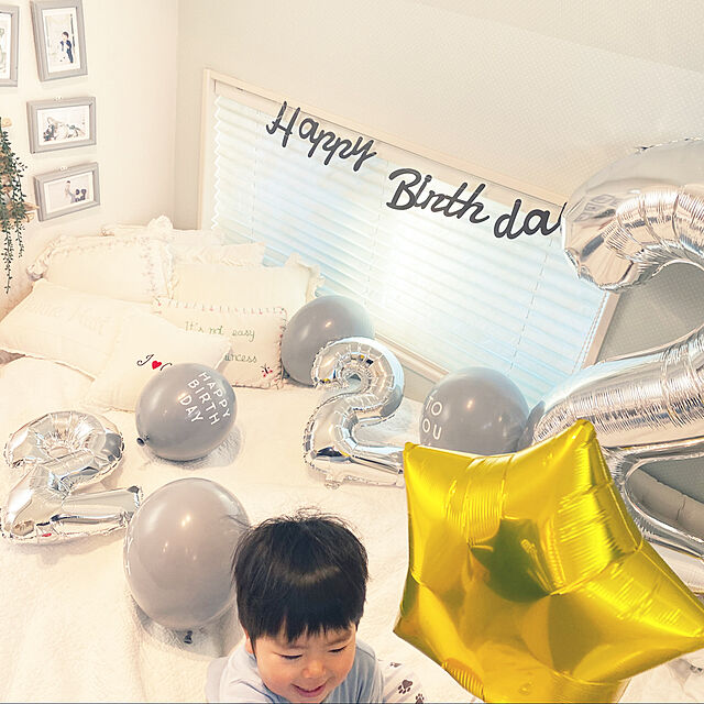 lovecatの-【土日営業中】 誕生日 バルーン バルーンギフト バースデーバルーン 2カラーハート 祝電 お祝い birthday 飾り付け 風船 ヘリウムガス入りの家具・インテリア写真