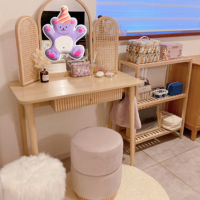 mikittyの-ポーチ レディース チュール バニティポーチ L ブラウンの家具・インテリア写真