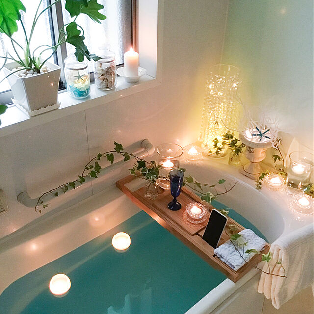 Mi-Ma-Yaの-キャンドル お風呂で使うキャンドル バスキャンドル ライム お風呂に直接浮かべて使える アロマキャンドルの家具・インテリア写真