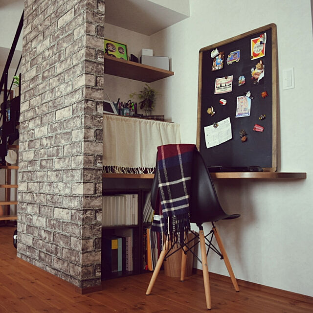 Misakiのニトリ-カラーボックスカラボ スリム２段(DBR) の家具・インテリア写真