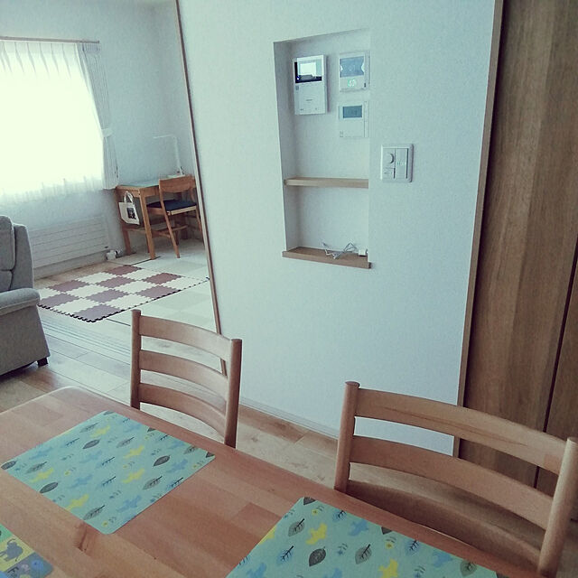 lovelyyuzuのニトリ-デスク (PLABO N LBR） の家具・インテリア写真