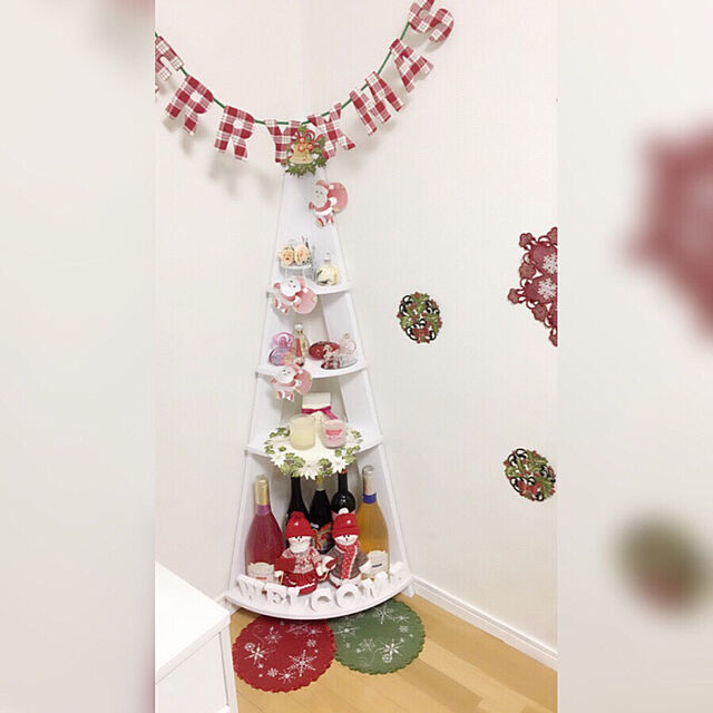 ayuの-コースター 約12cm クリスマス サンタクロース ツリー インテリア Christmas 【ゆうパケット選択可】の家具・インテリア写真