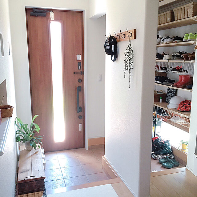 makiのニトリ-〔幅32×奥行25×高さ17.5cm〕ワイヤーバスケット(WH) の家具・インテリア写真