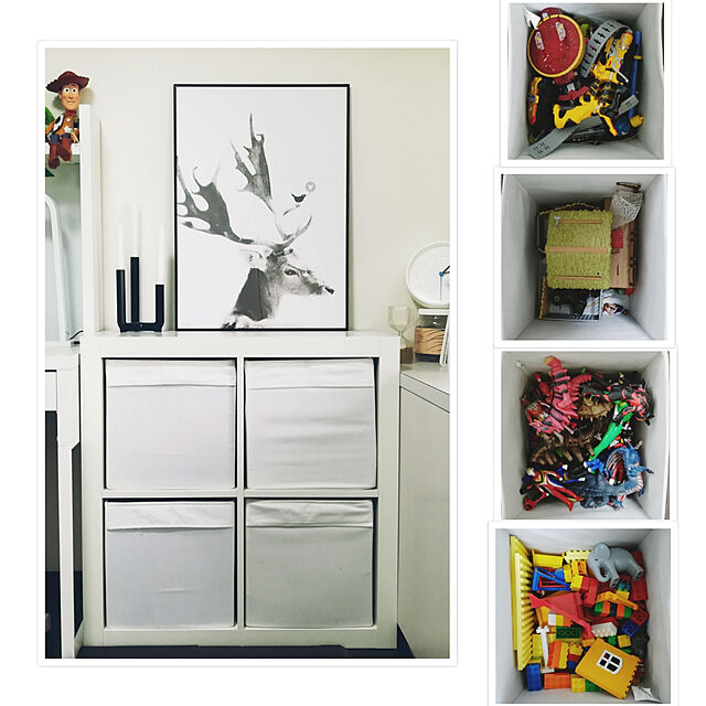 tomoko-のイケア-IKEA イケア シェルフ KALLAX シェルフユニット 幅 77cm ホワイト 書棚 通販 703.518.86の家具・インテリア写真