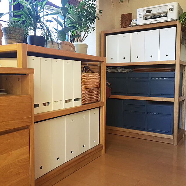 kamiの無印良品-オーク材ユニットシェルフ・中・基本セットの家具・インテリア写真