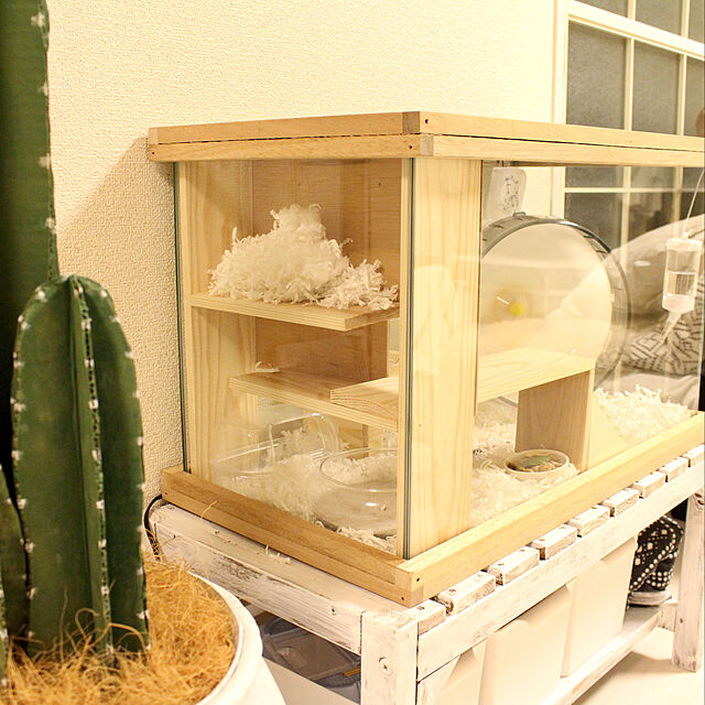 Kaneyukiの-60cm水槽用　メッシュ付木枠セット（ラワン）　爬虫類　飼育　ケージ　フタ　関東当日便の家具・インテリア写真