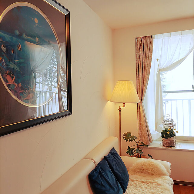 nyankonecoの-A50305-s 交換用ランプシェード アーム式 ホテル型 照明 シェードのみ 笠 傘  プリーツ素材 フロアライト向けの家具・インテリア写真