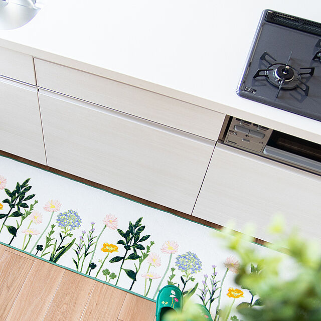 Mat_and_Rugfactoryのオカ-ボタニカルガーデン 洗えるキッチンマット 45×120cm / 45×180cm / 45×240cmの家具・インテリア写真