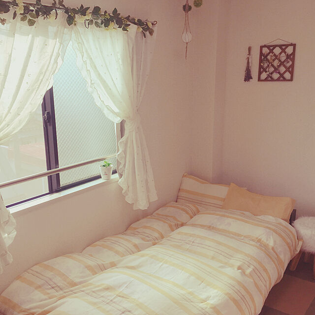 soraのニトリ-クロススタイルカーテン（ナチュラル 100x135x2） の家具・インテリア写真