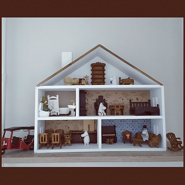 +CHIHARU+のBOHS-1セット= 34個ドールハウス家具セット - 木製3Dパズル - スケールミニチュアモデル - ドールハウスDIYアクセサリー…の家具・インテリア写真