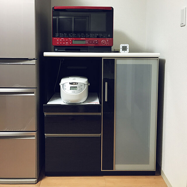 rilakkumaのニトリ-キッチンカウンター(ポスティア 90 BK) の家具・インテリア写真