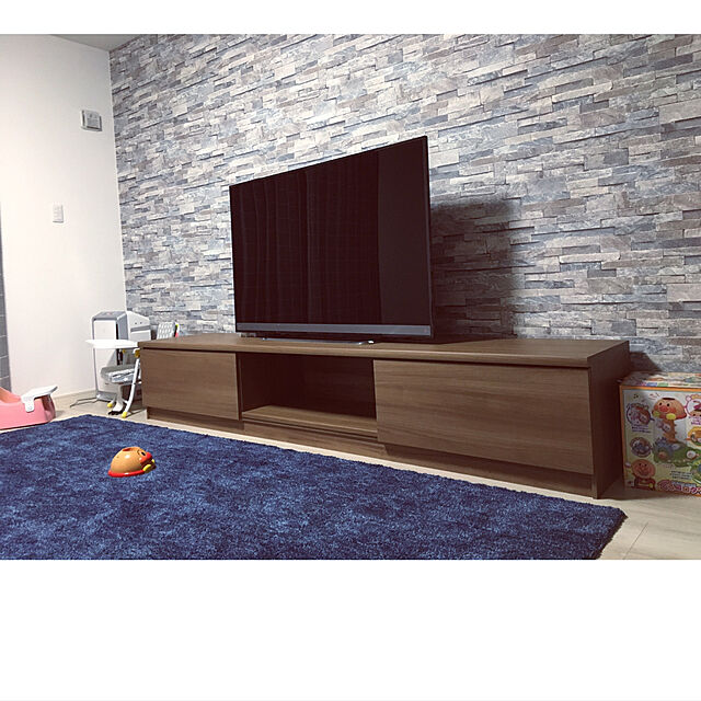 Momokoのニトリ-アクセントラグ(SシャギーNV 200X290) の家具・インテリア写真