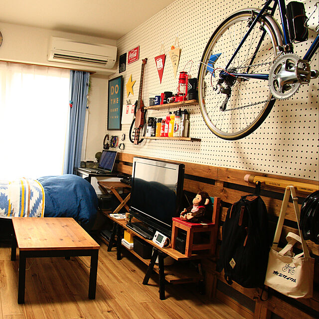Ayumi.0919のニトリ-遮光1級・遮熱・遮音・315サイズカーテン(フェズリ ブルー 100X178X2) の家具・インテリア写真