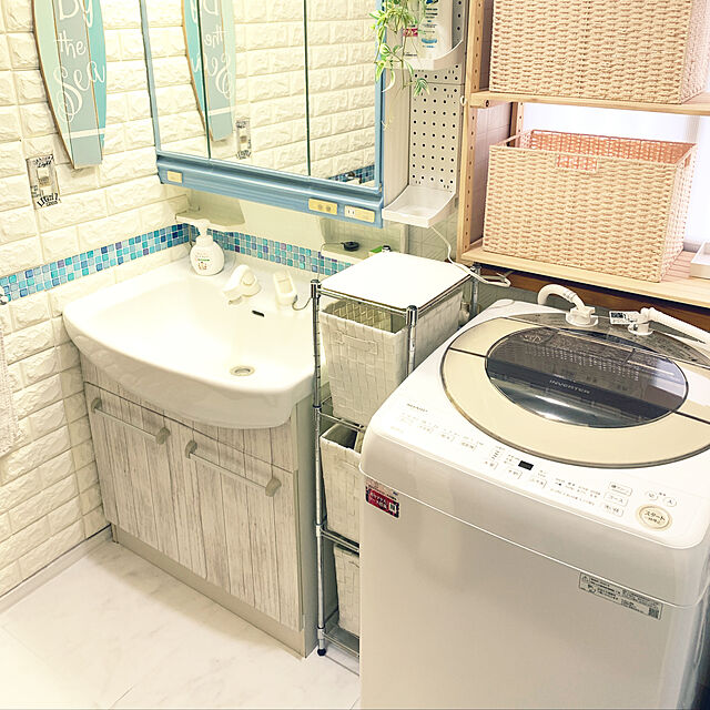 yukarimamaのシャープ-シャープ 洗濯機 穴なし槽 インバーター搭載 ゴールド系 9kg ES-GV9D-Nの家具・インテリア写真