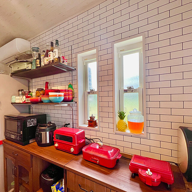 saoriの-BRUNO ブルーノ トースター グリル 2枚焼き 魚焼き レッド 赤 red BOE033-RDの家具・インテリア写真