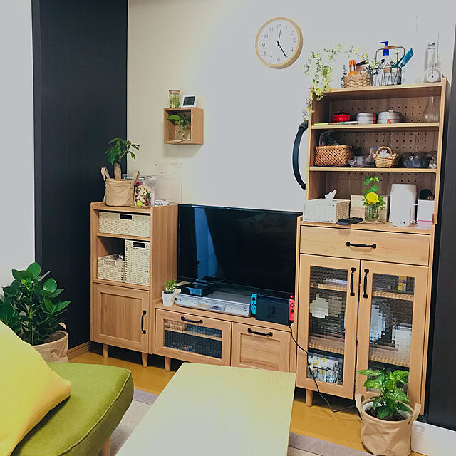 sachocoのニトリ-ローボード(ノクタ80 LBR) の家具・インテリア写真