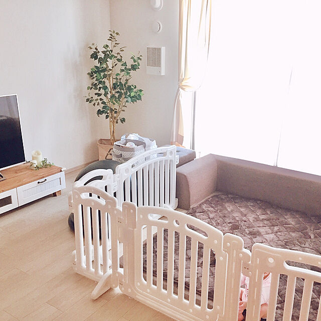 apikoの-イケヒコ ラグ フラン キルトラグ(145×145cm/ブラウン)の家具・インテリア写真