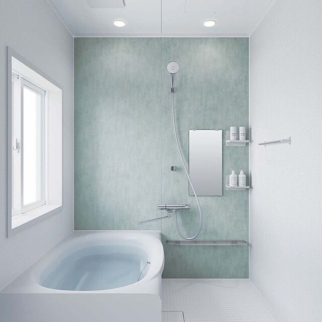 dreamotasukeの-【4月はエントリーでP10倍】 システムバスルーム リデア Cタイプ S1818(メーターモジュール)サイズ アクセント張りB面 LIXIL リクシル 戸建用 ユニットバス 住宅 浴槽 浴室 風呂 リフォームの家具・インテリア写真
