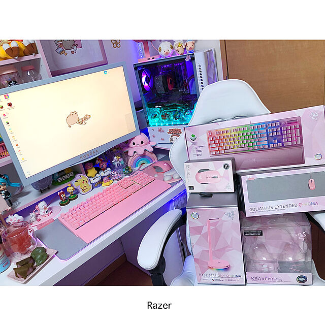 HONOKAのRazer Inc.-Razer Basilisk Gaming Mouse: 16,000 DPI Optical Sensor - Chroma RGB Lighting - 8 Programmable Buttons - Mechanical Switches - Customizable Scroll Resistance - Quartz Pinkの家具・インテリア写真