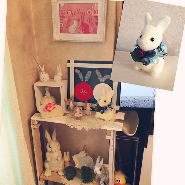 yokomokoの-モスウサギ　うさぎ置物の家具・インテリア写真