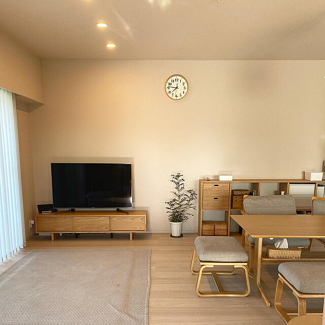 MAYUの無印良品-無印良品 スタッキングシェルフセット 5段×2列 オーク材 約幅82×奥行28.5×高さ200cm 良品計画の家具・インテリア写真