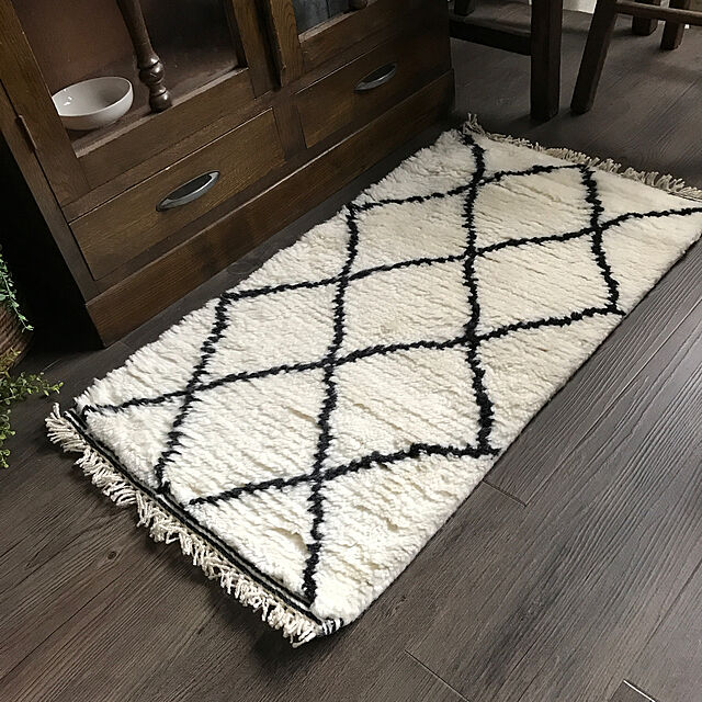 Rugs-Factoryの-＼限定クーポンあり！／ 玄関マット 室内 おしゃれ 北欧 モロッカン モロッカン柄 ベニワレン モロッコ インテリア モロッコ柄 手織り 60x90 韓国インテリア 【送料無料】の家具・インテリア写真